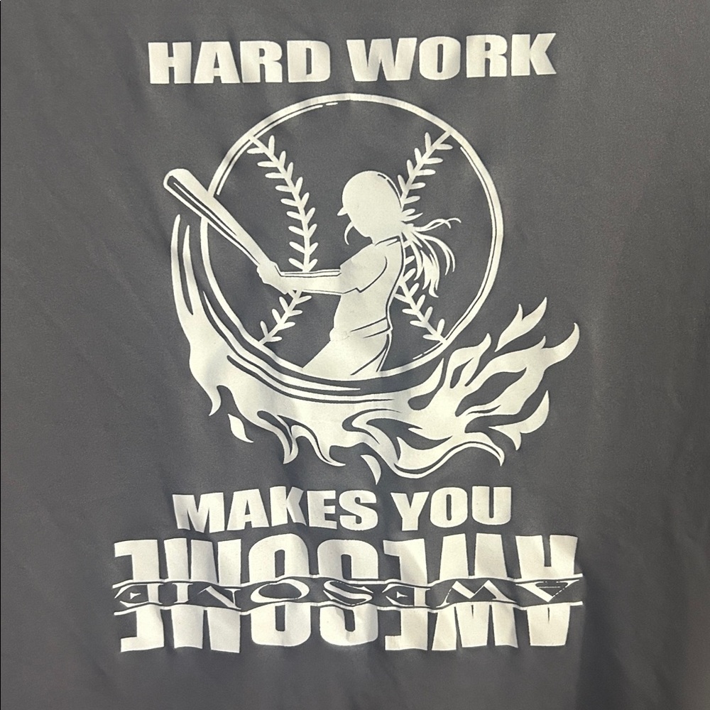 Men's Gray Graphic Tee - Hard Work Makes You Awesome. NWOT size 6XL - Picture 3 of 4